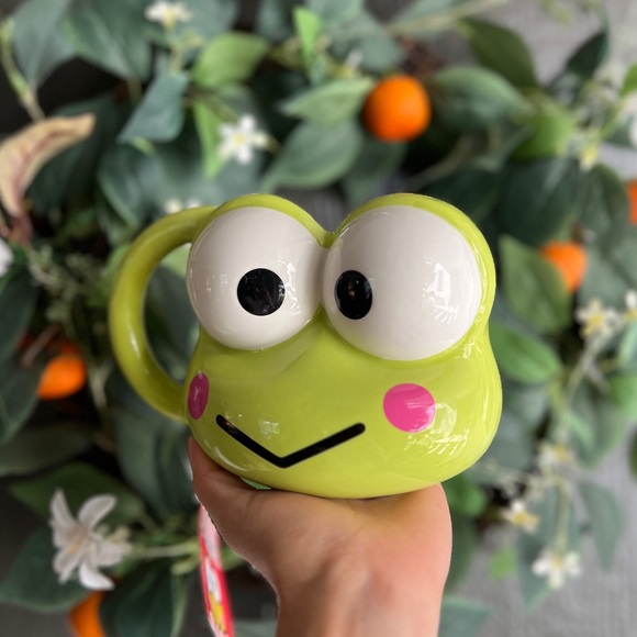 Sanrio Keroppi Green Frog Mug HTF rare OOAK - Picture 2 of 6